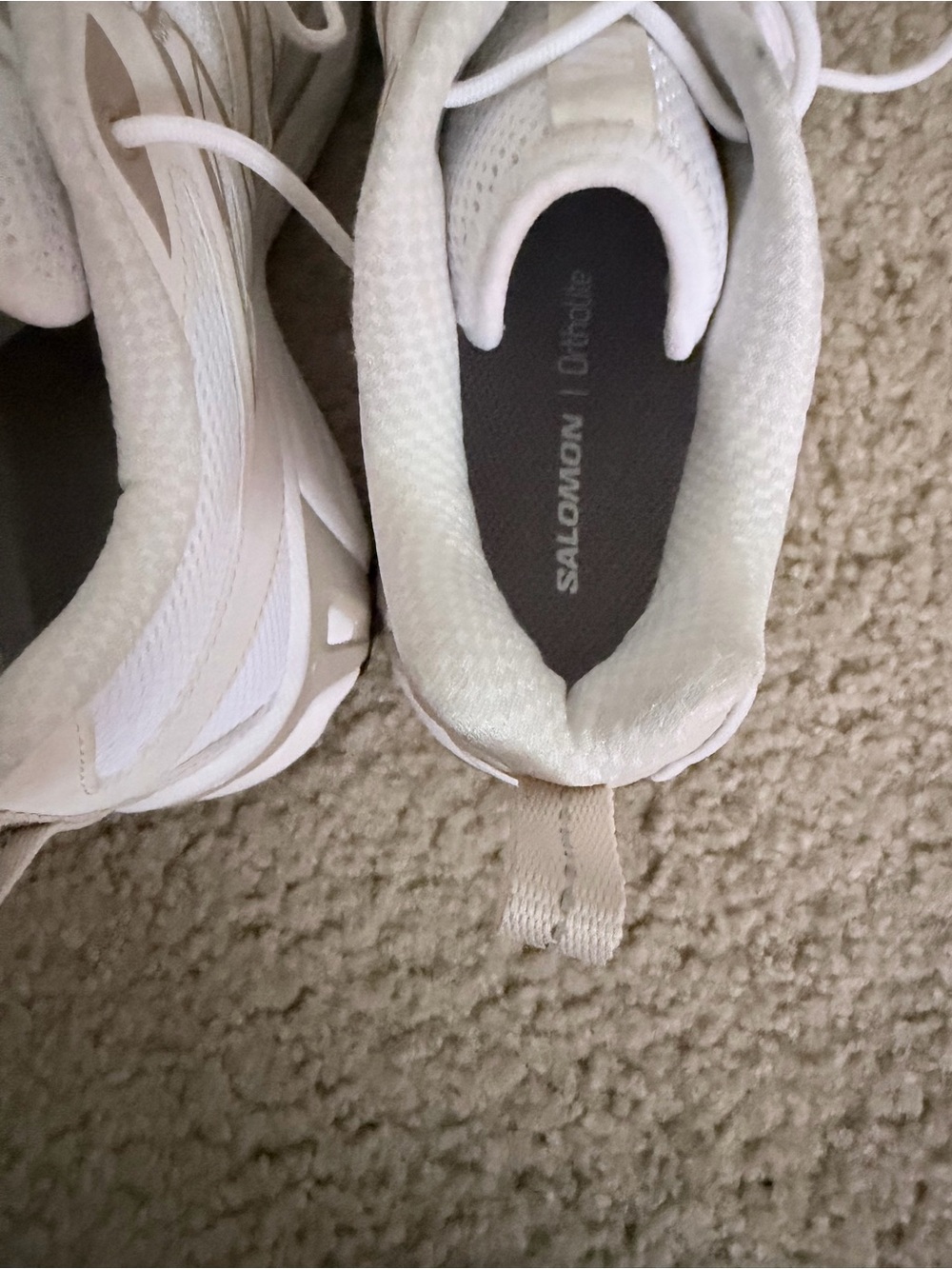 Salomon Women's White and Beige Athletic Trainers - Picture 2 of 7